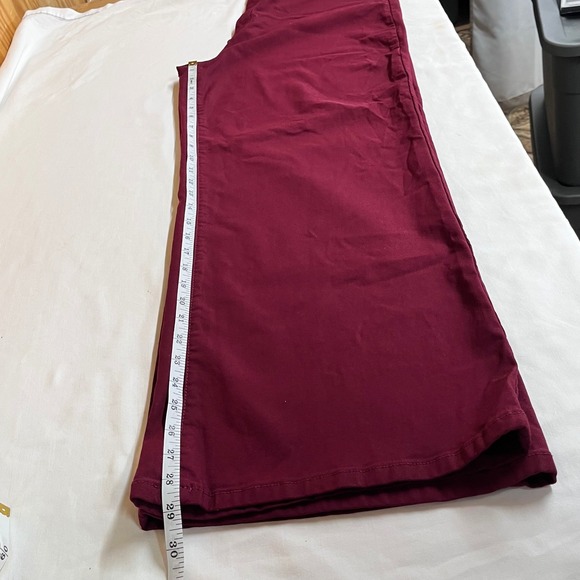 Wide Leg Chino Pant Burgundy Womens Size XL Skater - Picture 9 of 9